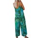 thumbnail image 4 of ICHUANYI Liquidación Moda Mujer Cami V-Cuello Sin Mangas Casual Bolsillo Suelto Impresión Mono Largo ICHUANYI WER202308231147, 4 of 7