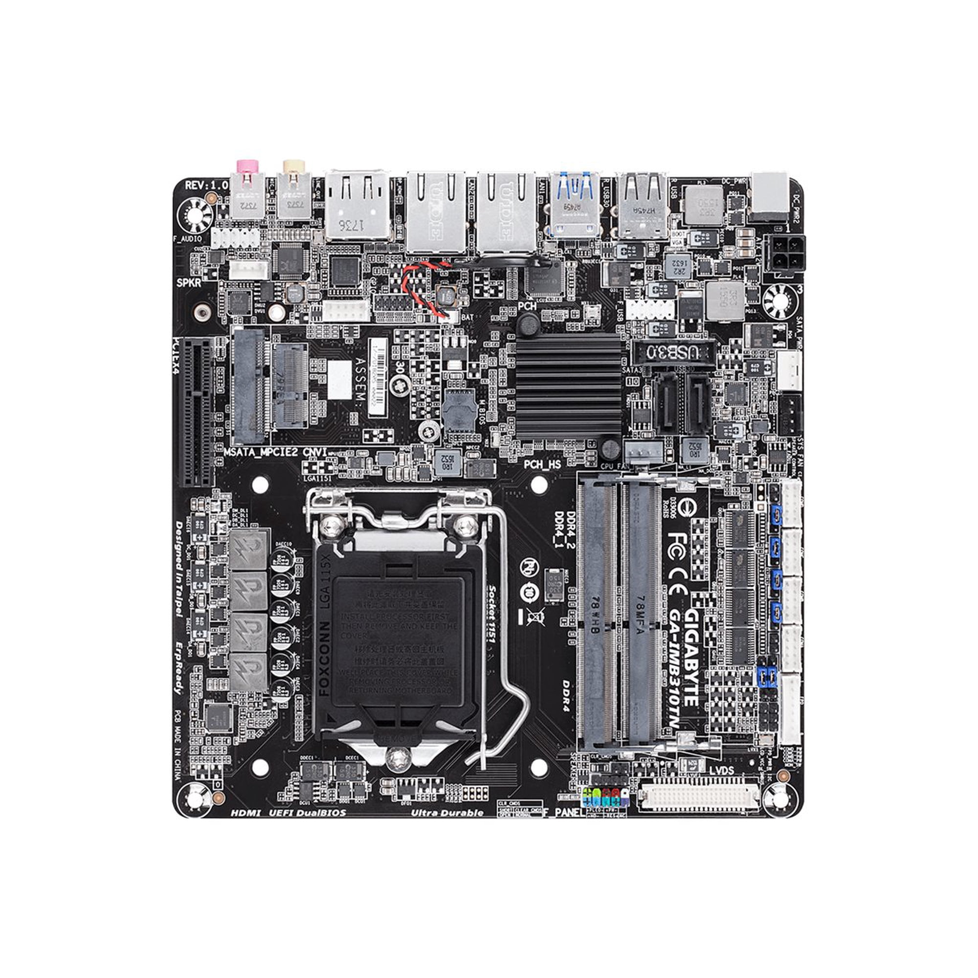 Gigabyte GA-IMB310TN motherboard Thin mini ITX LGA1151 Socket  H310 Chipset USB x Gigabit LAN onboard graphics (CPU required) 