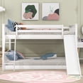 thumbnail image 2 of Full over Full Bunk Bed with Convertible Slide and Ladder, White, 2 of 10