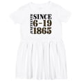 thumbnail image 3 of Inktastic Juneteenth Since 6-19-1865 Girls Toddler Dress, 3 of 5