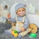 thumbnail image 1 of Reborn Baby Doll TERABITHIA, 55 cm, pelo rizado, rubio y enraizado, 1 of 6