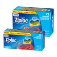 thumbnail image 1 of Ziploc&Acirc;&reg; Medium and Large Freezer Bags, Prevents Freezer Burn, Microwave & Freezer Safe, New Stay-Open Design, Stand-Up Bottom, BPA Free, 2 Pack, 1 of 6
