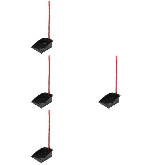 Hemoton 4pcs Dust Pan with Long Handle Vertical Dustpan Outdoor Indoor Dustpan Detachable Dustpan
