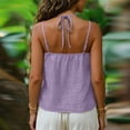 thumbnail image 6 of LIaqionyy Womens Summer Tank Tops Cotton Linen Sleeveless Cami Shirts Casual Loose Tunic Spaghetti Strap Camisole, 6 of 7