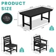 thumbnail image 4 of LOYALICE 7 PC Outdoor Patio Furniture Set, Patio Dining Sets, 6 Chairs and 1 Table, Black, 4 of 9