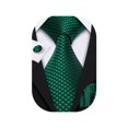 thumbnail image 1 of Conjunto de corbatas Barry.Wang tejidas en seda verde esmeralda de 150 cm, 1 of 8