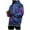 Blue, variant on Men's Loose Fit Printed Hooded Sweatshirt, Long Sleeve Casual Pullover Fleece Hoodie for Street Style, Lounge, Autumn Winter,Blue,L