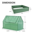 thumbnail image 6 of Aoodor Raised Garden Bed Kit, 4x2x3 ft Galvanized Planter Box with PE Cover, Screen Windows for Gardening, Green, 6 of 8