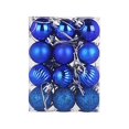 thumbnail image 1 of 30mm Christmas Xmas Tree Ball Bauble Hanging Home Party Ornament Decor 24pc, 1 of 2