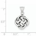 thumbnail image 2 of Sterling Silver Antiqued Celtic Knot Pendant (22 X 12) Made In India qc7007, 2 of 2