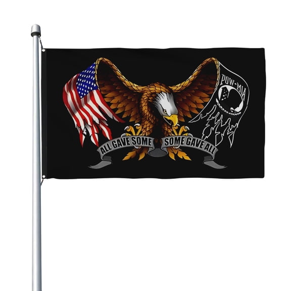 Aihccy USA & POW MIA Flag with Brass Grommets Size - 3x5Ft