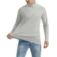 thumbnail image 2 of vdgthytj Men's UPF 50+ Sun Shirts Zipper Quick Dry Long Sleeve Outdoor Fishing Hiking Athletic T-Shirts, 2 of 3