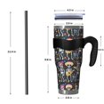 thumbnail image 4 of 40oz Tumbler,Day Of the Dead Halloween Pattern Insulated Tumblers with Removable Handle,Stainless Steel Double Vacuum Coffee Tumbler Cup with Straw for Home,Office,Travel,Party, 4 of 5