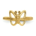 thumbnail image 5 of 14K Yellow Gold Ring Band Toe Butterfly, 5 of 7