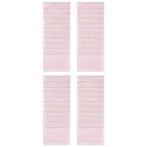 NOMADIC NOOK 4 Pcs Striped Cotton Hand Towels for Bathroom, Travel, Camp Pink 14" x 30"