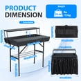 thumbnail image 2 of Folding Ice Table, Party Cooler, Table with Drain, Party Table, Cooler Table, Fishing Cleaning Table, with Detachable Matching Skirt (Black), 2 of 8