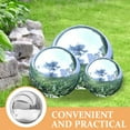 thumbnail image 4 of SKISUNO Reflective Gazing Globe Stainless Steel Visual Interest Garden 1Set, 4 of 8