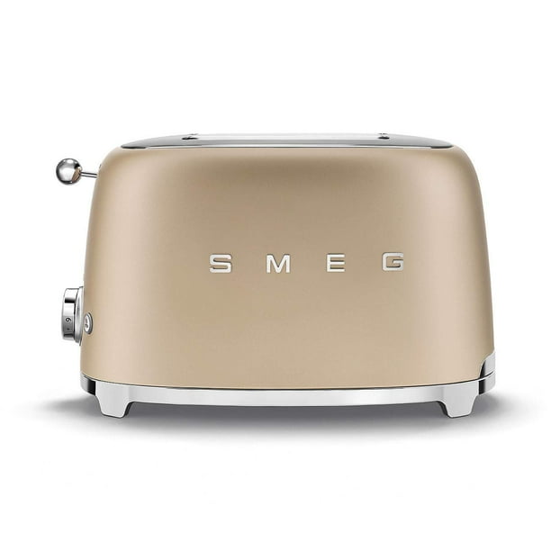 SMEG tostador retro de 2 rebanadas (champaña mate)