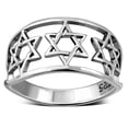 thumbnail image 2 of 925 Sterling Silver Jewish Star of David Ring - Size 8.5, 2 of 2