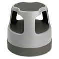 thumbnail image 1 of Cramer Scooter Stool, Round, 2-Step, 15", Step and Lock Wheels, 300 lb Capacity, Gray, 1 of 4