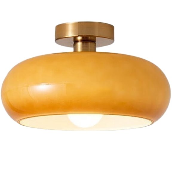 Vintage Glass Pendant Lights for Restaurant Bar Living Room Kitchen Bedroom Ceiling Lights Indoor LED Lighting Fixtures Ceiling Orange