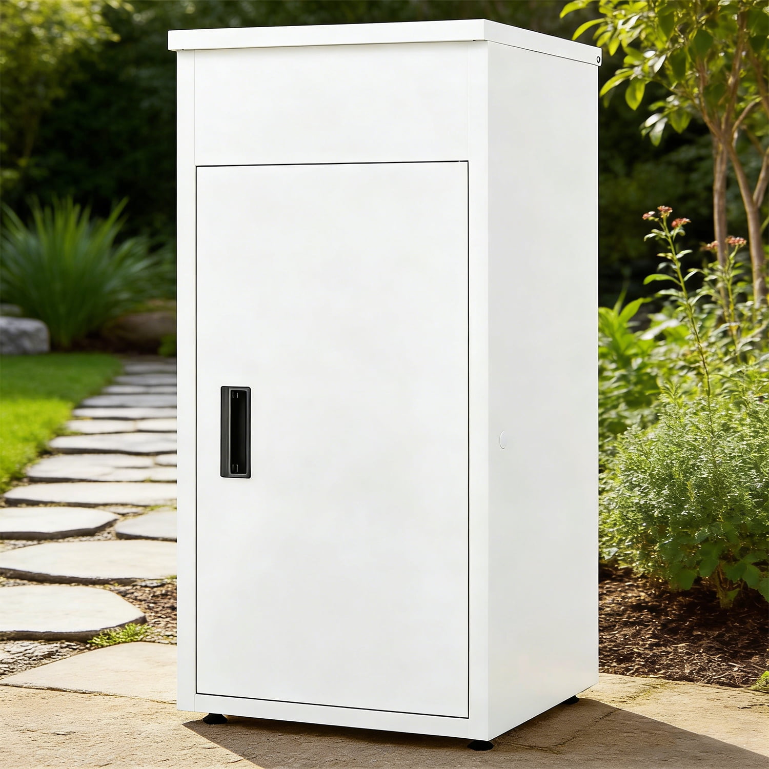 Package Delivery Boxes for Outside, Large Metal Parcel Drop Box, Anti-Theft Parcel Mailbox with Coded Lock, Waterproof Parcel Storage Box for House