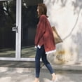thumbnail image 6 of Women Casual Solid Shirt Long Sleeve Short Pullover Loose Sweatshirt Blouse Top Zip up Hoodie Snap Hoodie 3xl Hoodie Womens Long Sleeve with Pocket Clothe Top Women Sweater Hoodies Womens Sweatshirts, 6 of 6