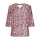 thumbnail image 3 of Blusa de Manga Corta Mujeres Cuello en V de Verano Impreso, Top Regular Casual Sexy para el Hogar Y el Uso Diario, 3 of 3