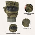 thumbnail image 3 of Uxcell Men's Outdoor Fingerless Gloves Half Finger Gloves Breathable Workout Gloves Green, XL, 3 of 7