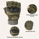 thumbnail image 3 of Guantes sin dedos para hombres Uxcell, guantes de medio dedo, guantes transpirables para entrenamiento, verdes, XL, 3 of 6