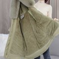 thumbnail image 5 of Christmas Gift Ofreoo Women's Winter Casual Loose Fashion Color Pocket Zippered Tops Reversible Long Cotton Coat Winter Coats for Women, 5 of 8
