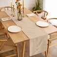 thumbnail image 3 of Table Runner 48 Inches Long for Kitchen Dining, Khaki Solid Color Dresser Scarf Farmhouse, Dining Table Decorations for Wedding/Parties, Aesthetics Contemporary Luxury 13 x 48 In, 3 of 8