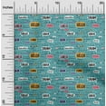 thumbnail image 2 of oneOone Cotton Poplin Dark Teal Green Fabric Writing Text Craft Projects Decor Fabric Printed By The Yard 56 Inch Wide, 2 of 4