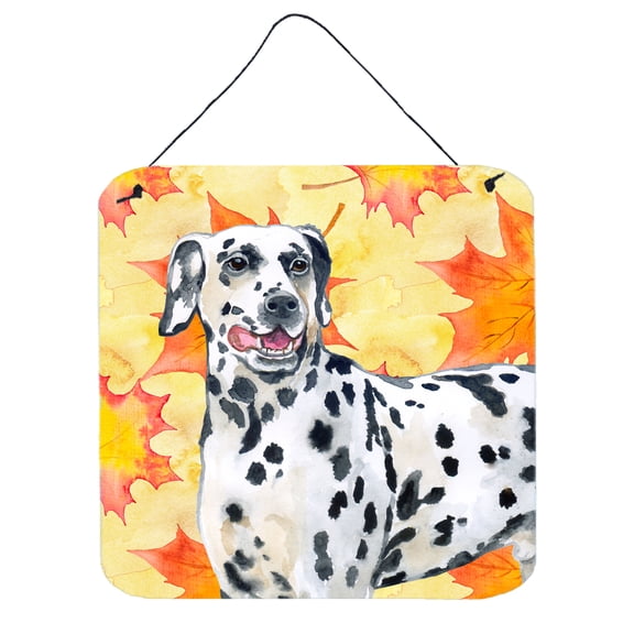 Dalmatian Fall Wall or Door Hanging Prints Yellow