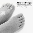 thumbnail image 3 of AMITOFO 5 Pairs Toe Socks Mens Crew Socks Cotton Running Casual Five Finger Ankle Socks For Men Size 11-13, 3 of 9
