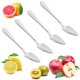 thumbnail image 1 of Cucharas para servir Cuchara de acero inoxidable para fruta Vajilla de postre con mango largo Pomelo dentado, 1 of 6