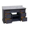 thumbnail image 3 of Sydney 60" Single Bathroom Vanity with Marine Gray Cabinet and Carrara Marble Top, 3 of 6