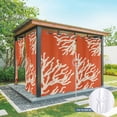 thumbnail image 2 of Outdoor Curtains for Patio Waterproof, Nautical Coastal Grommet Gazebo Curtains Drapes for Porch, Pergola,Backyard,Outside, 2 Privacy Panels 54 x 84 Inch, Ocean Coral Print Orange White, 2 of 9