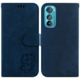 thumbnail image 2 of Compatible with Motorola Moto Edge 30 Embossed Cute Tiger Flip Folio Wallet Case Card Pocket Holder Cover, 2 of 5