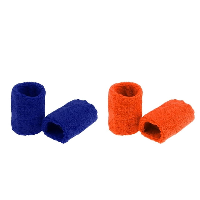 2 Pares de s Deportivas Coloridas, Elásticas Que Absorben La Humedad para Hombres Y Mujeres, Al , Entrenamiento, Fitness, , Naranja Azul Real, 8x7cm DYNWAVEMX Pulsera de algodón para exteriores