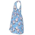 thumbnail image 3 of Big Girls' Lovely Cold Shoulder Happy Hippo Birthday Party Flower Girl Dress Blue 6 XL (P201430P), 3 of 4