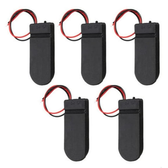 Yammee Plastic Button Cell Coin Battery Holder for Case Wire Lead Switch for CR2032 Str