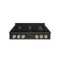 thumbnail image 2 of ZLINE 36 in. Autograph Edition Paramount Gas Rangetop with 6 Burners and Porcelain Cooktop in Black Stainless Steel with Champagne Bronze Accents (SRTBZ-36-CB), 2 of 2