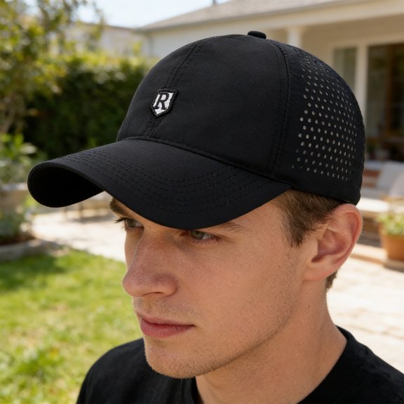 Rodiuiu Baseball Hat Quick-Drying Fabric UPF Sun Protection Adjustable Back Buckle Breathable Mesh Outdoor Activity Hat