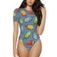 thumbnail image 1 of Fotbe Fruit Ice Cream Body de Mujer con Cuello Redondo y Mangas Cortas, Sin Mangas Ajustado, Suave, Cómodo y Básico-X-Large, 1 of 7