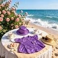 thumbnail image 4 of Porch Gooses Outfits, Purple Sequined Goose Clothing With Hat, Sparkly Festive Yard Goose Costume, Eye-catching Outdoor Porch Decor Apparel For 23in Goose, 4 of 6