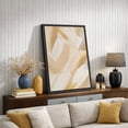 thumbnail image 4 of Framed Canvas Print Neutral Abstract Wall Art Beige MInimalist Decorative for Living Room Bedroom - 24"x36" BLACK, 4 of 8