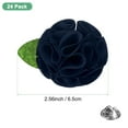 thumbnail image 3 of 24-Pack Lapel Pin for Men, 2.56" Handmade Flower Brooch Button Pins for Men Suits, Formal Boutonnieres for Gentleman/Wedding/Groom/Tuxedo/Corsage/Accessories [Navy], 3 of 7