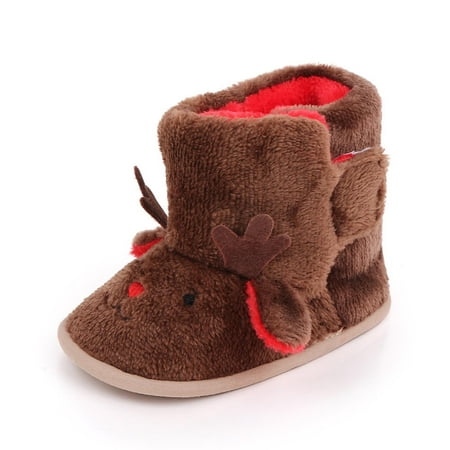 

GXSR Prewalker Toddler Boots Premium Soft Anti-Slip Sole Warm Winter Boots for Infant Baby Girls