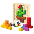 thumbnail image 2 of Cubos coloridos, materiales de aprendizaje, bloques de construcción de madera educativos para niños y niñas. con 24 cartas, 2 of 9